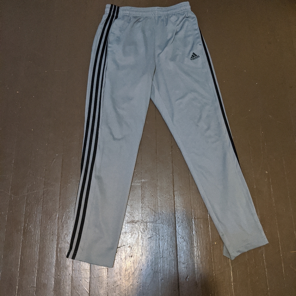 Mid rise double panel Adidas joggers straight leg